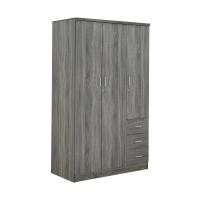 ราคา ตู้เสื้อผ้า 3 บาน พร้อมลิ้นชัก รุ่นโลตัส - สีเทา (370000424)