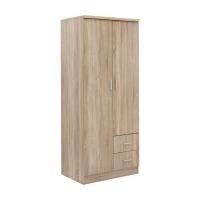 ราคา ตู้เสื้อผ้า 2 บาน พร้อมลิ้นชัก รุ่นโลตัส - สีธรรมชาติ (370000415)