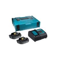 ราคา MAKITA MKP1SY182 ชุดแบตเตอรี่ 18 V 1.5Ah x 2 + แท่นชาร์จ x 1 (55772)