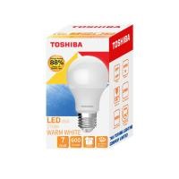 ราคา TOSHIBA FT-LED-A60-063 หลอดไฟ LED A60 7 วัตต์ แสงวอร์มไวท์ E27 (56520)