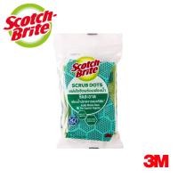 ราคา 3M สก๊อตช์-ไบรต์ XD006003540 แผ่นใยขัดพร้อมฟองน้ำสครับดอท สีเขียว สำหรับงานขัดล้างทั่วไป (57690)