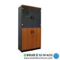 ราคา ตู้เอกสารสูง ล่างบานเปิดทึบ-บนบานเปิดกระจก ST-080HG ขนาด 80 CM