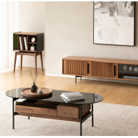 ราคา Kyotohaus โต๊ะกลางไม้มินิมอล สไตล์วาบิ พร้อมลิ้นชักเก็บของ 2 ช่อง (AQ-2496)