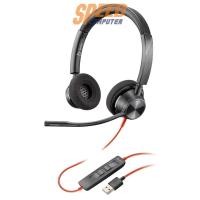 Poly Call Center Headset Standard หูฟังคอลเซ็นเตอร์ รุ่น Blackwire 3320 USB-A
