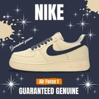 ราคา จัดส่งฟรี Nike Air Force 1 07 Low QS Beige Midnight Blue 315122 109 รองเท้าผ้าใบ รองเท้า nike (23245772698)