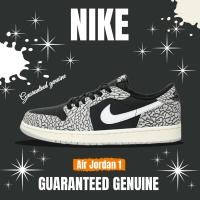 ราคา จัดส่งฟรี Nike Air Jordan 1 Retro Low OG Black Cement CZ0790 001 รองเท้าผ้าใบ รองเท้า nike (21980986436)