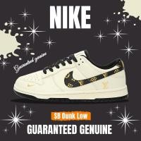 ราคา จัดส่งฟรี Louis Vuitton x Nike SB Dunk Low Beige Black Gold LV Monogram องเท้าผ้าใบ รองเท้า nike XD6188 023 (25407557537)