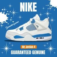 ราคา จัดส่งฟรี Nike Air Jordan 4 Retro Military Blue 308497 105 องเท้าผ้าใบ รองเท้า nike (24666805022)