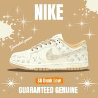 ราคา จัดส่งฟรี Louis Vuitton x Nike SB Dunk Low Beige Khaki LV Monogram องเท้าผ้าใบ รองเท้า nike FC1688 164 (24257565800)