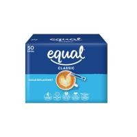 ราคา Equal classic 50 ซอง แถม 10 ซอง อิควล คลาสสิค ผลิตภัณฑ์ให้ความหวานแทนน้ำตาล (12598651185)