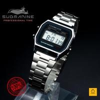 ราคา สินค้าแท้ 100 US SUBMARINE นาฬิกาข้อมือผู้ชายระบบ DIGITAL สายเหล็ก รูปแบบคลาสสิค Retro กันนํ้าได้ 100 34mm พร้อมจัด (20182281579)