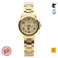 ราคา สินค้าแท้ 100 CONAVIN นาฬิกาข้อมือผู้หญิงระบบ Quartz สายสแตนเลสเรือนเหล็กสีทอง กันนํ้า พร้อมจัดส่งทันที (16865528459)