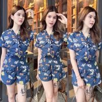 ราคา จั๊มสูทผ้าทอกระดุมลายน่ารัก ผ้าLuxury พร้อมส่งจากไทย (25223667979)