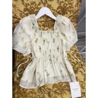 ราคา เสื้อชีฟองลายดอกไม้ระบายสไตล์เกาหลีถ่ายจากสินค้าจริง พร้อมส่ง (24869849815)