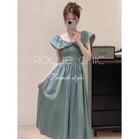 ราคา เดรสยีนส์ เปิดไหล่ ปิดไหล่ใส่ได้2แบบงานยาวสวย (24627378898)