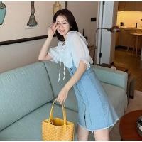 ราคา พร้อมส่งจากไทย เอี๊ยมยีนส์ สาวอวบ (24502407293)