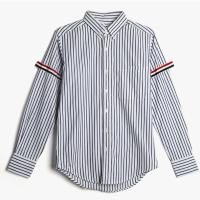 ราคา เสื้อเชิ้ตแขนยาว ลายทาง ทรงหลวม สไตล์สตรีท สําหรับผู้ชาย (20690602510)