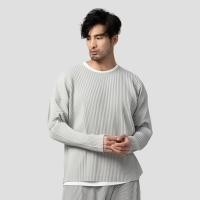 ราคา พร้อมส่ง Express Miyake เสื้อยืดแขนยาว จับจีบ สไตล์ญี่ปุ่น สตรีท แฟชั่นสําหรับผู้ชาย (24816832120)