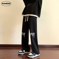 ราคา กางเกงวอร์มขายาวลําลอง ทรงหลวม ทรงตรง ขนาดใหญ่ สีดํา สําหรับผู้ชาย ไซซ์ M 8XL (22149241064)