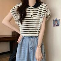 ราคา เสื้อไหมพรมคอบัว ลายริ้ว มีกระดุม รูปกระต่าย (25025836809)