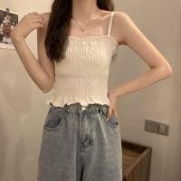 ราคา เสื้อสายเดี่ยว ตัวสั้น สีขาว แฟชั่นฤดูร้อน สําหรับผู้หญิง (25575907306)