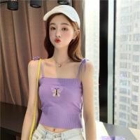 ราคา เสื้อสายเดี่ยว ผ้าถัก ปักลายลูกไม้ แฟชั่นฤดูร้อน สําหรับผู้หญิง (24125903658)