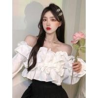 ราคา เสื้อเชิ้ตแขนยาว เปิดไหล่ข้างเดียว เข้ารูป สีขาว แฟชั่นฤดูใบไม้ผลิ และฤดูใบไม้ร่วง สไตล์ฝรั่งเศส สําหรับผู้หญิง (24014461656)