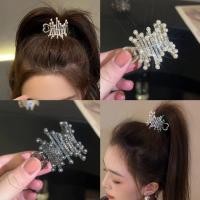 ราคา กิ๊บติดผม โลหะ ประดับไข่มุก พลอยเทียม รูปหางม้า สไตล์เกาหลี และญี่ปุ่น (23772767404)