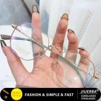 ราคา JIUERBA แว่นตาแฟชั่น กรอบไทเทเนียม โลหะ ป้องกันแสงสีฟ้า คุณภาพสูง สไตล์เกาหลี (20883681120)