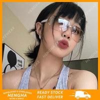 ราคา HENGHA แว่นตากันแดด ไร้ขอบ ประดับเพชร เมอคิวรี่ใส สีขาว Y2K สําหรับผู้หญิง (18161961794)