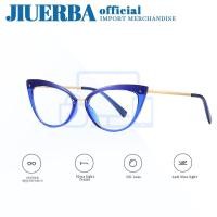 ราคา JIUERBA กรอบแว่นสายตาสั้น cat eye กรอบแฟชั่นสไตล์ฝรั่ง ขายดีที่สุด รุ่น E7002 แว่นกรองแสง แว่นคอมพิวเตอร์ กรองแสงสีฟ้า 95 (15277900943)