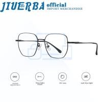 ราคา JIUERBA แว่นตาแฟชั่น กรอบโลหะไทเทเนียม ขนาดใหญ่ ป้องกันรังสียูวี เบาพิเศษ เหมาะกับทุกเพศ (25954245331)