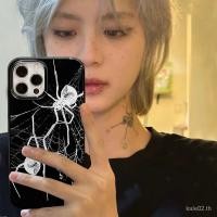 ราคา เคสโทรศัพท์มือถือ กันกระแทก ลายแมงมุมสองตัว สีดําวาว สําหรับ iPhone 11 12 13 14 XS XR X XSMAX 7 8 Plus 11 Pro max 12 Pro 13Pro max 14 Pro max (23346385416)