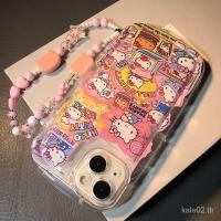 ราคา เคสโทรศัพท์มือถือแบบนิ่ม กันกระแทก ลายแมวคิตตี้ พร้อมสร้อยข้อมือ สําหรับ iPhone 14promax 13mini 12 11pro x xr xsmax 7plus 8p 6 (23739612248)