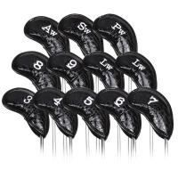 ราคา 12 ชิ ้ น set Golf Club Cover Club Protective Cover PVC Iron Club Cover ลายจระเข ้ เหล ็ กฝาครอบป ้ องกัน (25727103938)