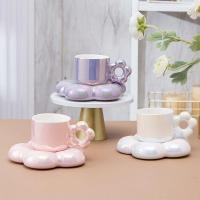 ราคา แก้วกาแฟเซรามิค ลายดอกไม้ พร้อมหูจับ คุณภาพสูง (23687424792)