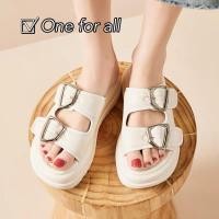 ราคา One for all พร้อมส่งจากไทย TX388 รองเท้าแตะแฟชั่น รองเท้าส้นตึก แบบเปิดเท้า สูง 2 นิ้ว งานมาใหม่สวยมากคะ ราคาเบาๆคะ (18356971779)