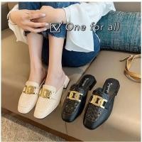 ราคา พร้อมส่ง TX226 รองเท้าเปิดส้นเท้า แบบสวม แต่งโซ่ (8613847301)
