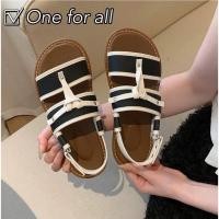 ราคา One for all พร้อมส่งจากไทย NEW TX472 รองเท้าแตะรัดส้น ญี่ปุ่น หนังPU ทอพื้นลำลองสำหรับผู้หญิง (23073643752)