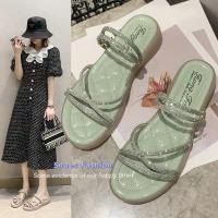 ราคา TX172 รองเท้าเเตะสายคาด เกาหลี รองเท้าแตะแฟชั่นผู้หญิง ใส่ได้2แบบ ใส่สบาย มีไซส์ 36 40 พร้อมส่ง (6353587003)