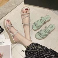 ราคา TX172 รองเท้าเเตะสายคาด เกาหลี รองเท้าแตะแฟชั่นผู้หญิง ใส่ได้2แบบ ใส่สบาย มีไซส์ 36 40 พร้อมส่ง (6253585281)