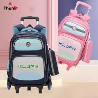 ราคา Thunlit กระเป๋านักเรียนล้อลาก ลายการ์ตูน ความจุขนาดใหญ่ 3 6 ล้อ 6 ล้อ สําหรับเด็กประถม 6 12 ปี (25607973265)