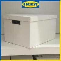 ราคา IKEA กล่อง กล่องเก็บของพร้อมฝา TJENA (29600478558)