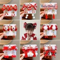 ราคา กิ๊บติดผมตรุษจีน โบว์ติดผมสีแดง เครื่องประดับสไตล์จีน สำหรับผู้หญิง CJ27 (25552307330)