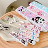 ราคา Sanrio ชุดช้อนส้อม สเตนเลส ลาย Kuromi Melody Cinnamoroll น่ารัก สองชิ้น สําหรับเด็กผู้ชาย ผู้หญิง (18994155707)