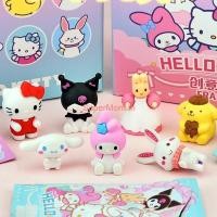 ราคา Sanrio Eraser Blind Bag การ ์ ตูนน ่ ารัก Sanrio 3D Eraser Mystery กล ่ อง Hello Kitty ลักษณะที ่ ถอดออกได ้ Eraser Correction เครื ่ องมือ Kuromi ยางลบ (24527337789)