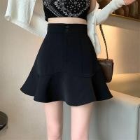 ราคา ฤดูร้อน ขนาดใหญ่ กระโปรงหางปลาสีดำ ผู้หญิง กระโปรงสั้นเอวสูงทรงเอ (25655622432)