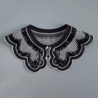 ราคา แฟชั่นโรแมนติกตกแต่ง ปกเสื้อเชิ้ต ปักเลื่อมปลอม แฮนด์เมด DIY สําหรับผู้หญิง (25219050377)