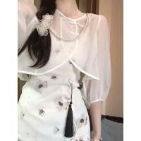 ราคา เครื่องประดับแฟชั่นโรแมนติก เสื้อแจ็กเก็ตคาร์ดิแกน ผ้าชีฟอง แบบบาง กันแดด สไตล์จีน แฟชั่นสําหรับผู้หญิง (24569629960)