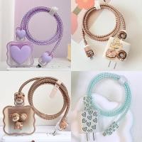ราคา 20W ชุดแต่งสายชาร์จลายการ์ตูน เคสหัวชาร์จ ชุดถนอมสายชาร์จการ์ตูนน่ารักๆพร้อมส่งจากไทย (22187885416)
